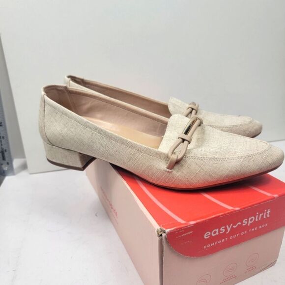 Easy Spirit Eflex Carlina Slip-On Pointy Toe Dress Flats Linen SIZE 10 NIB NWT - Picture 4 of 11